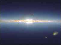Processed to show the Milky Way's outskirts 